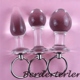 3 Sizes Glass Crystal Dildo Glass Smoothly Butt Plug Anal Masturbation Sex Toys