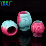 Silicone Big Knot Dildo Cock Ring Penis Sleeve Delay Ejaculation Fantasy Sex Toy