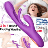 Patting Rabbit Vibrator Tapping G-spot Dildo Massager Flapping Sex Toy For Women