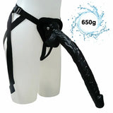 15.7"Super-Long-Realistic-Peni-Detachable-sex toy Harness-Strap-On-Dildo-Lesbian