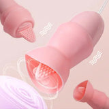 Oral Clit Licking Tougue Vibrator G-Spot Dildo Nipple Massage Waterproof Women