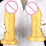 Oversized Realistic Dildos Huge Gold Penis with Suction Cup Thick Dick Sex Toys