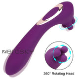 Automatic Rotating Vibrator Clit Nipple Clip Stimulator Women Oral Masturbators