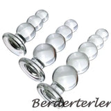 3 Sizes Big Ball Pyrex Glass Anal Dildos Butt Plug Crystal Vagina Beads Sex Toys