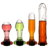 Hollow Glass Dildo Add Hot Ice Water Pyrex Anal Butt Massage Plug Penis Sex Toys