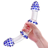 Crystal Glass Double Ended Dildo Butt Plug Anal Vagina Massager Lesbian Sex Toys