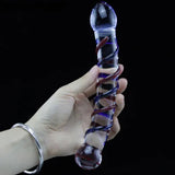 Colorful Glass Anal Dildo Artificial Crystal Butt Plug Prostate Massage Sex Toy