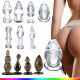 Glass or TPE Anal Dildo Crystal Butt Plug Vagina Ball Pyrex Masturbator Sex Toy