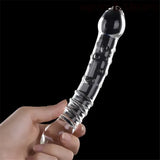 Transparent Crystal Glass Vagina Massager Anal Plug G-spot Stimulation Sex Toys