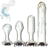 Hollow Speculum Glass Butt Plug Crystal Anal Plug Dildo Stopper Expander Sex Toy