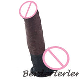 Silicone Dildo Black Penis with Suction Cup for Women Masturbate Sex Toys