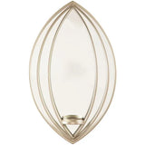 Ashley Donnica Metal and Mirrored Glass Wall Sconce Candle Holder