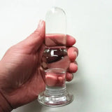 Transparent Crystal Glass Beads Dildo Anal Plug Anus Vagin Masturbation Sex Toy