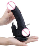 New Black Dildo Vaginal Stimulator Anal Plug Penis Masturbator Sex Toy For Women