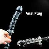 Crystlal Glass Anal Plug Dildo Massager G-spot Stimulator Clitoris Female SexToy