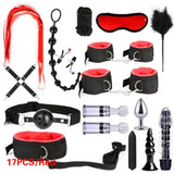 BDSM Set 17PC Bondage Sex Toy SM Kit Restraint Love Handcuffs soft