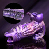 Fantasy Hollow Dragon Monster Dildo Penis Sleeve Cock Ring Stretchable Sex Toys