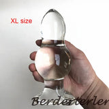 68mm Big Glass Plug Anal Dilation Huge Anal Ball Glass Butt Plug Large Sex Toys