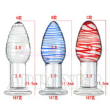 40mm Pyrex Crystal Anus Buttplug Vagina Ball Dildo Glass Anal Dilator Sex Toys