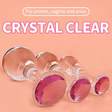 Crystal Glass Dildo Anal Butt Plug Sex Toy G Spot Massager Women Men Masturbator